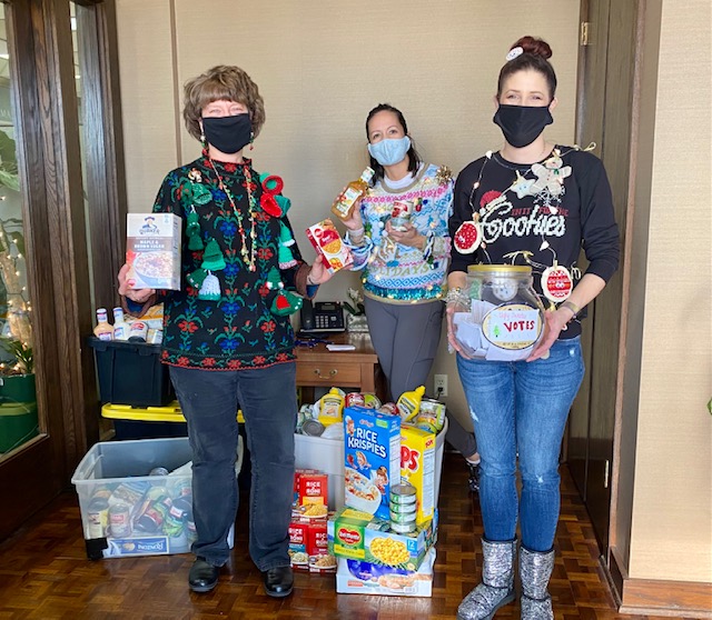 Ugly Sweater Contest Participants